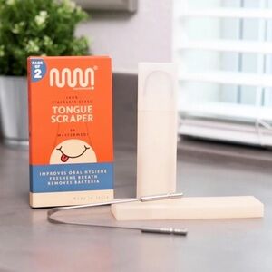 🦷 Mastermedi Stainless Steel Tongue Scraper Pack